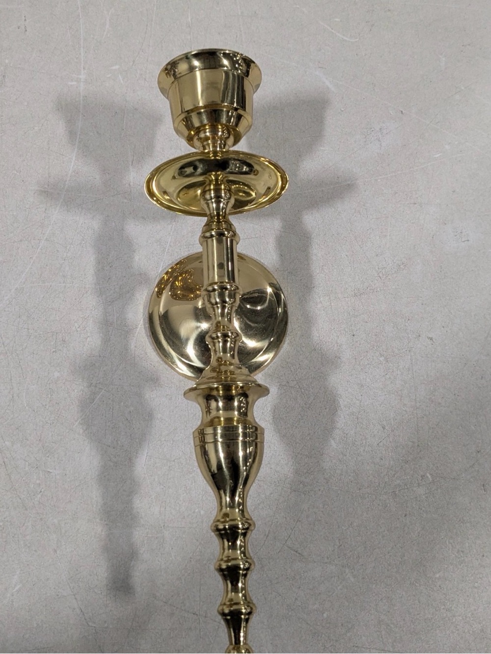 Brass Wall Sconce Candle Holder - Gold Finish